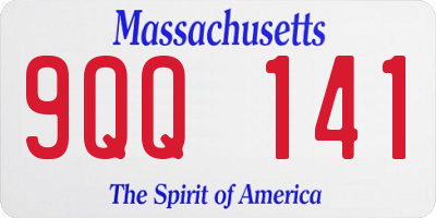 MA license plate 9QQ141