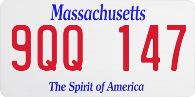 MA license plate 9QQ147