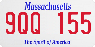 MA license plate 9QQ155