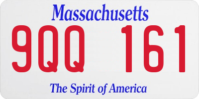 MA license plate 9QQ161