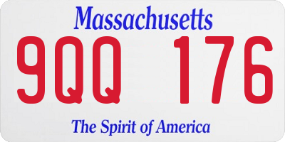 MA license plate 9QQ176