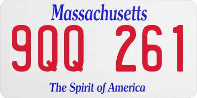 MA license plate 9QQ261