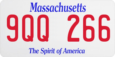 MA license plate 9QQ266