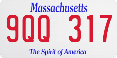 MA license plate 9QQ317