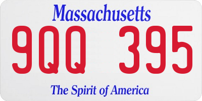 MA license plate 9QQ395