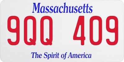 MA license plate 9QQ409
