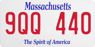 MA license plate 9QQ440