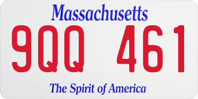 MA license plate 9QQ461