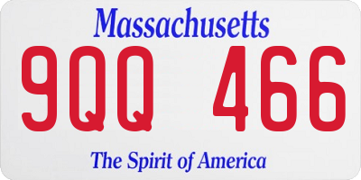MA license plate 9QQ466
