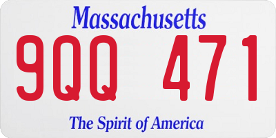 MA license plate 9QQ471