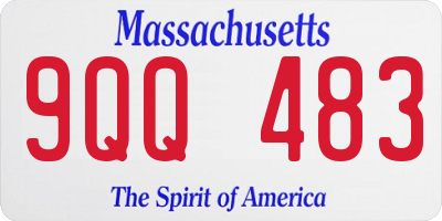 MA license plate 9QQ483