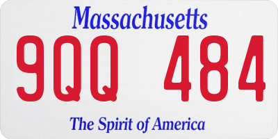 MA license plate 9QQ484