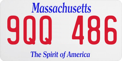 MA license plate 9QQ486