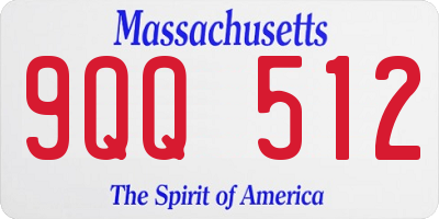 MA license plate 9QQ512
