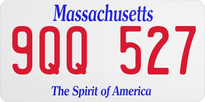 MA license plate 9QQ527