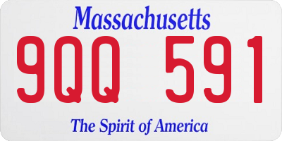 MA license plate 9QQ591