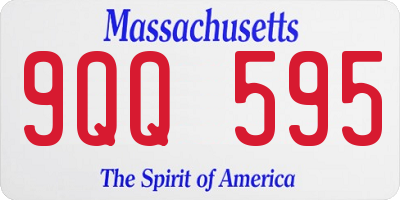 MA license plate 9QQ595
