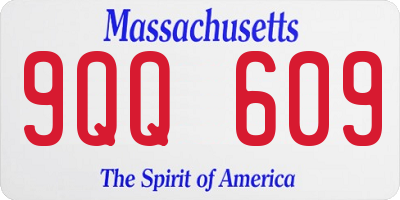 MA license plate 9QQ609