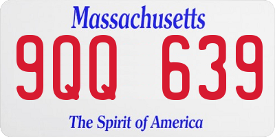MA license plate 9QQ639