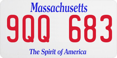 MA license plate 9QQ683