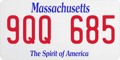 MA license plate 9QQ685