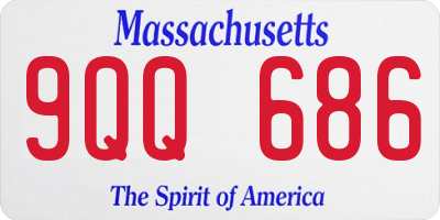 MA license plate 9QQ686