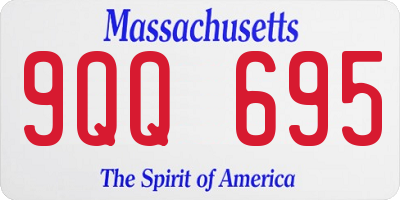 MA license plate 9QQ695