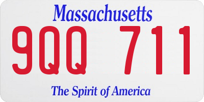 MA license plate 9QQ711