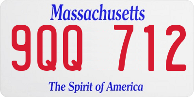 MA license plate 9QQ712