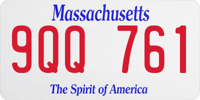 MA license plate 9QQ761