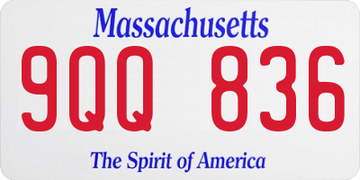 MA license plate 9QQ836