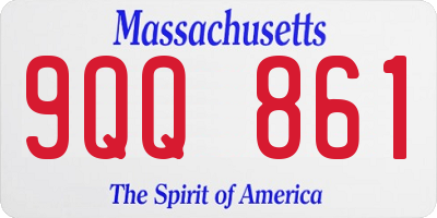 MA license plate 9QQ861