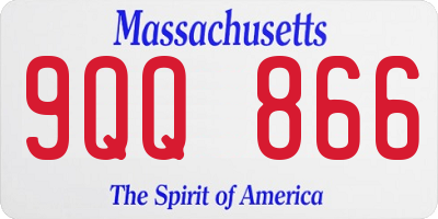 MA license plate 9QQ866