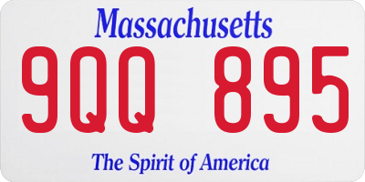 MA license plate 9QQ895