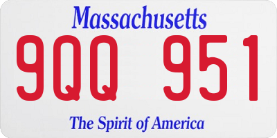 MA license plate 9QQ951