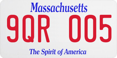 MA license plate 9QR005