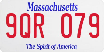 MA license plate 9QR079