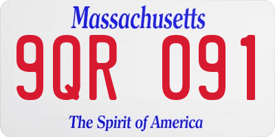 MA license plate 9QR091
