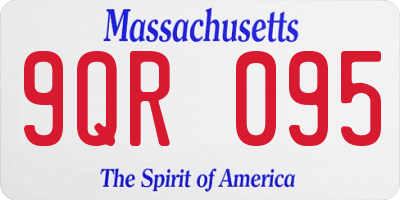 MA license plate 9QR095