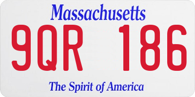MA license plate 9QR186