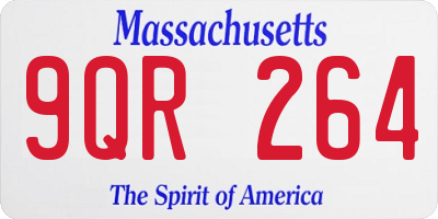 MA license plate 9QR264