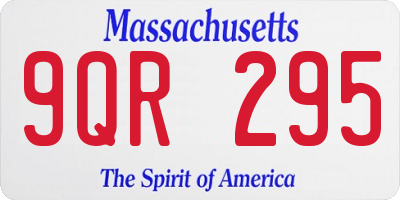 MA license plate 9QR295