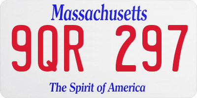 MA license plate 9QR297