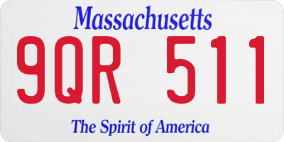 MA license plate 9QR511