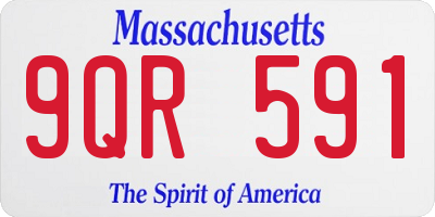 MA license plate 9QR591