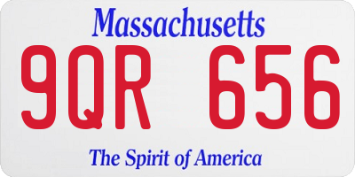 MA license plate 9QR656