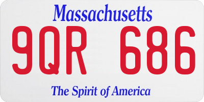 MA license plate 9QR686