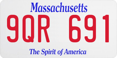 MA license plate 9QR691