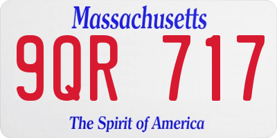 MA license plate 9QR717