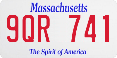 MA license plate 9QR741